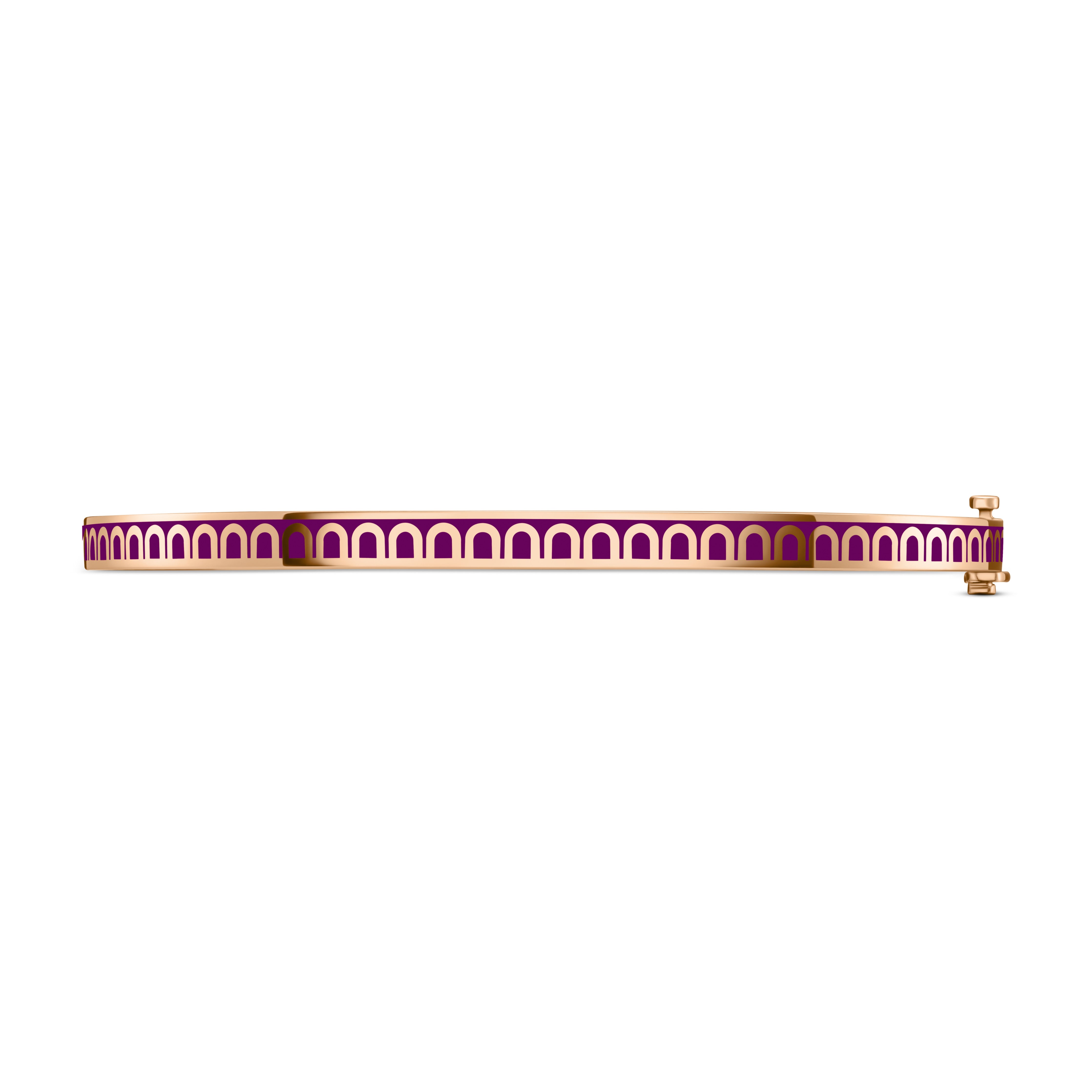 L'Arc de DAVIDOR Bangle Mini, 18k Rose Gold with Lacquered Ceramic - DAVIDOR