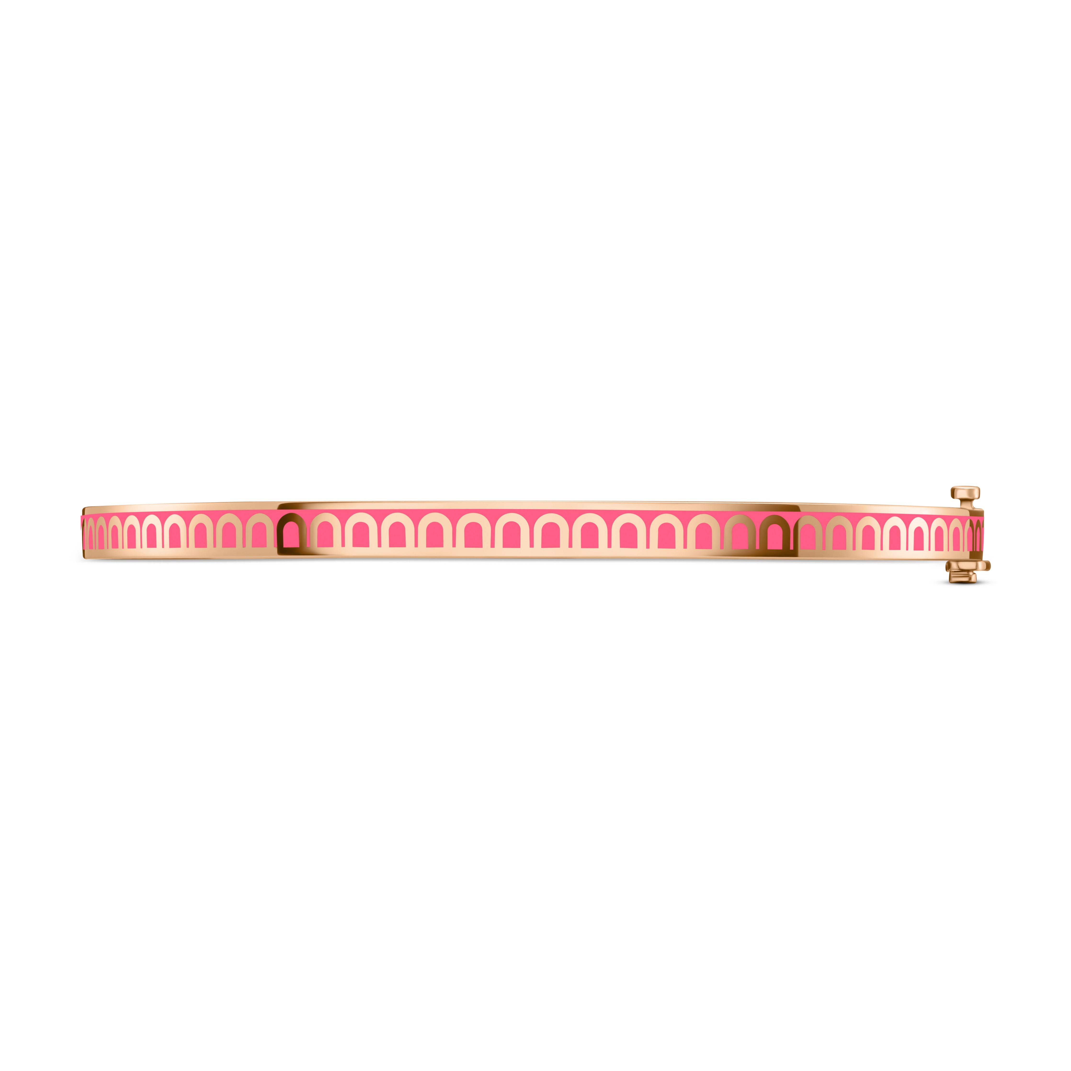 L'Arc de DAVIDOR Bangle Mini, 18k Rose Gold with Lacquered Ceramic - DAVIDOR