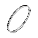 L'Arc de DAVIDOR Bangle Mini, 18k White Gold with Lacquered Ceramic - DAVIDOR