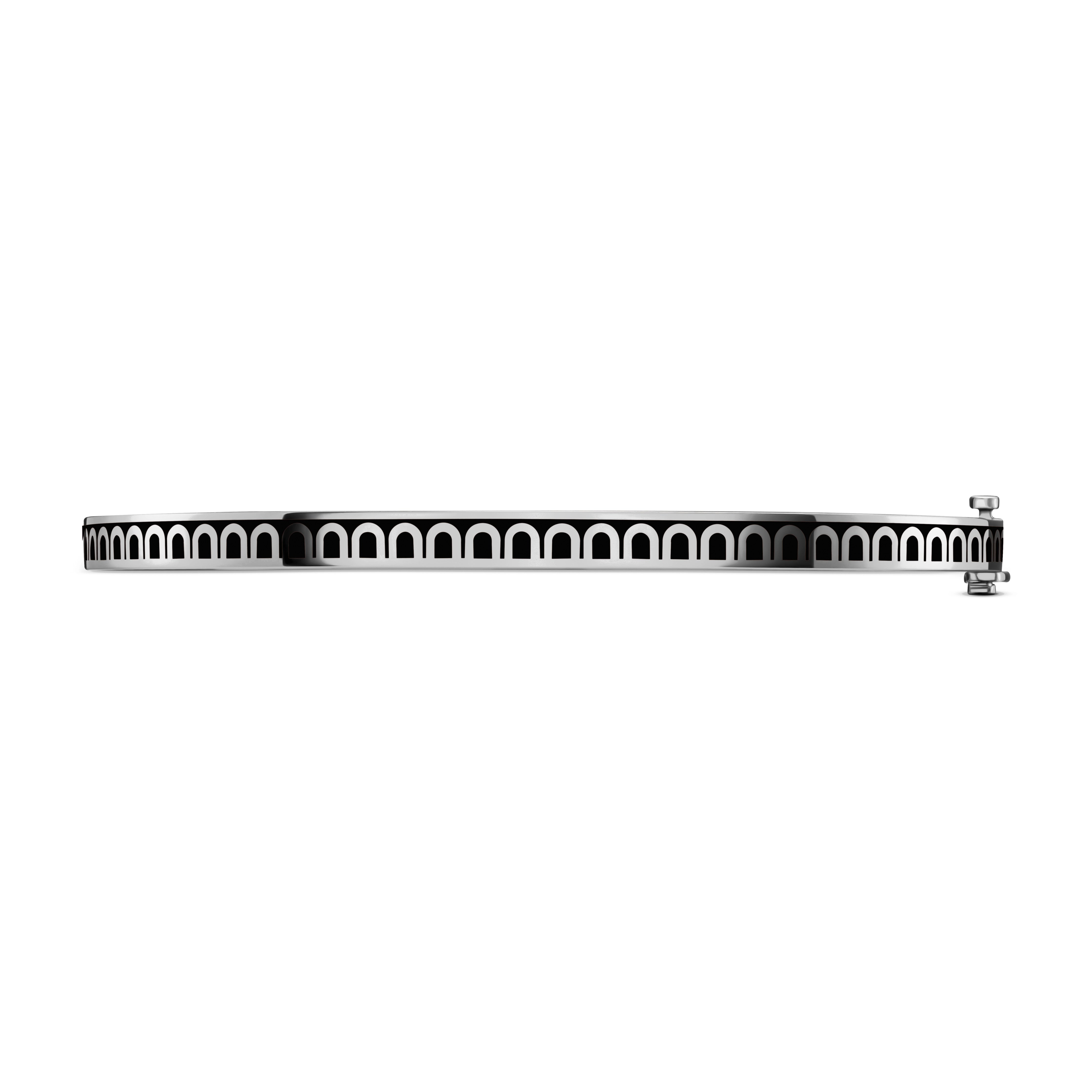 L'Arc de DAVIDOR Bangle Mini, 18k White Gold with Lacquered Ceramic - DAVIDOR