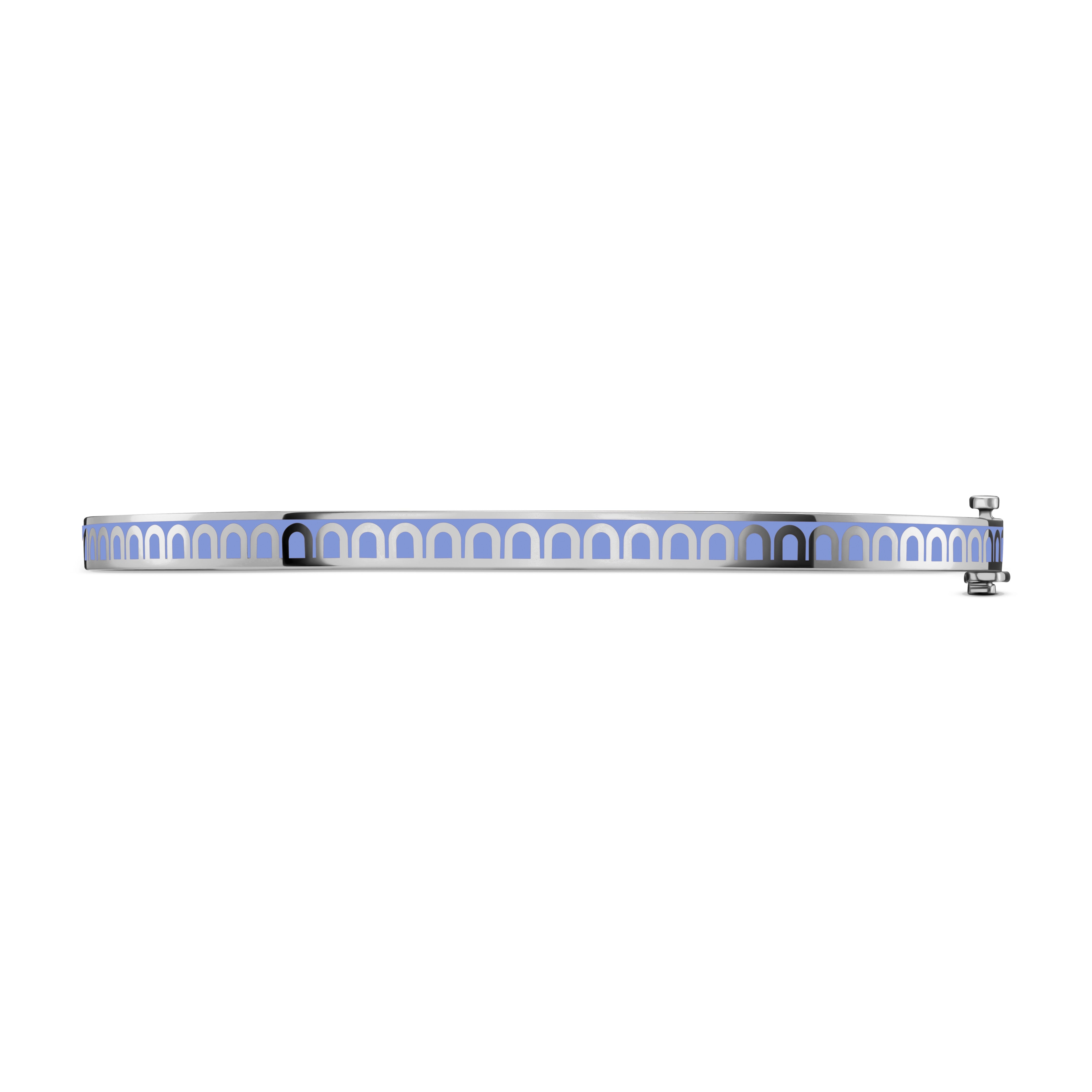 L'Arc de DAVIDOR Bangle Mini, 18k White Gold with Lacquered Ceramic - DAVIDOR
