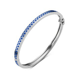 L'Arc de DAVIDOR Bangle Mini, 18k White Gold with Lacquered Ceramic - DAVIDOR