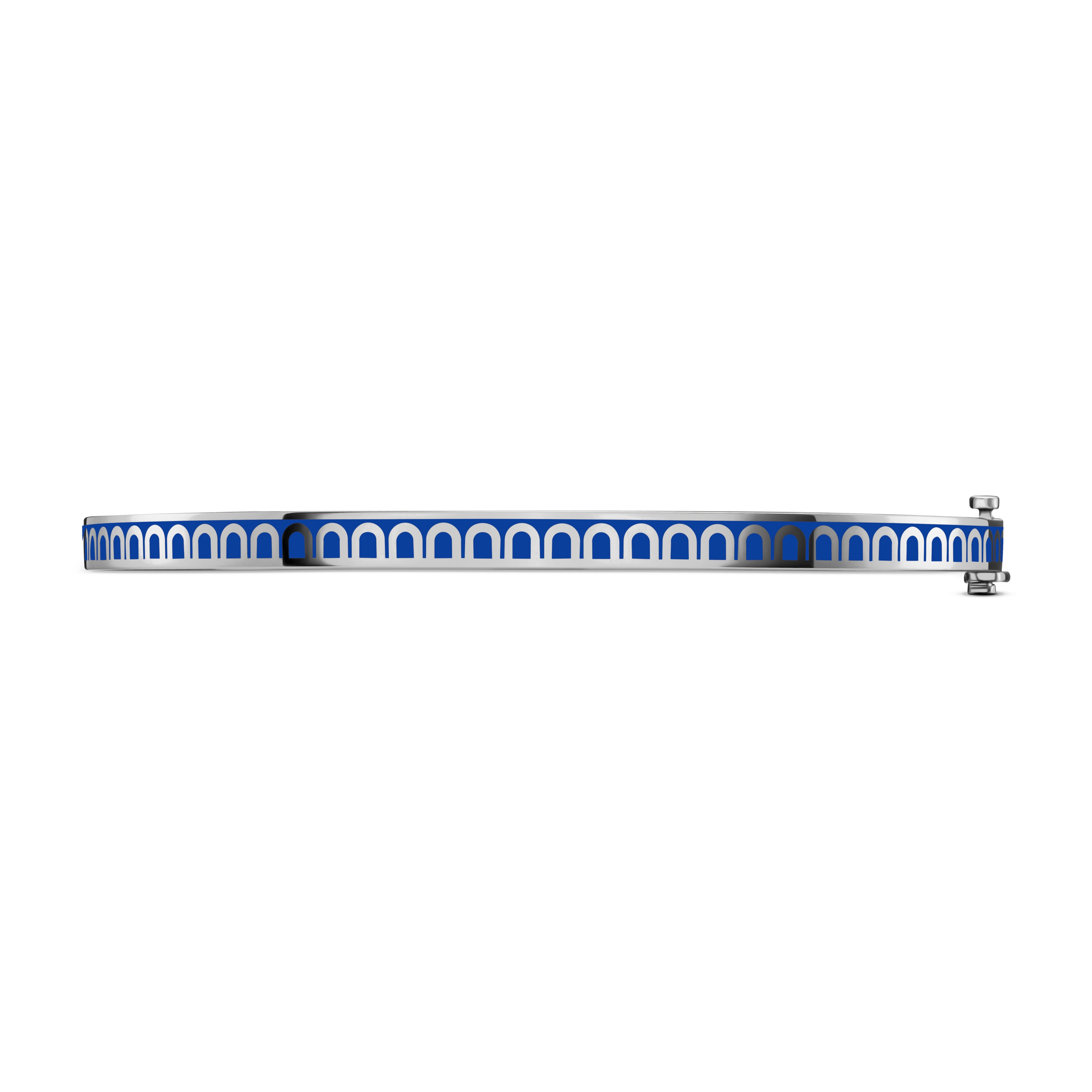 L'Arc de DAVIDOR Bangle Mini, 18k White Gold with Lacquered Ceramic - DAVIDOR