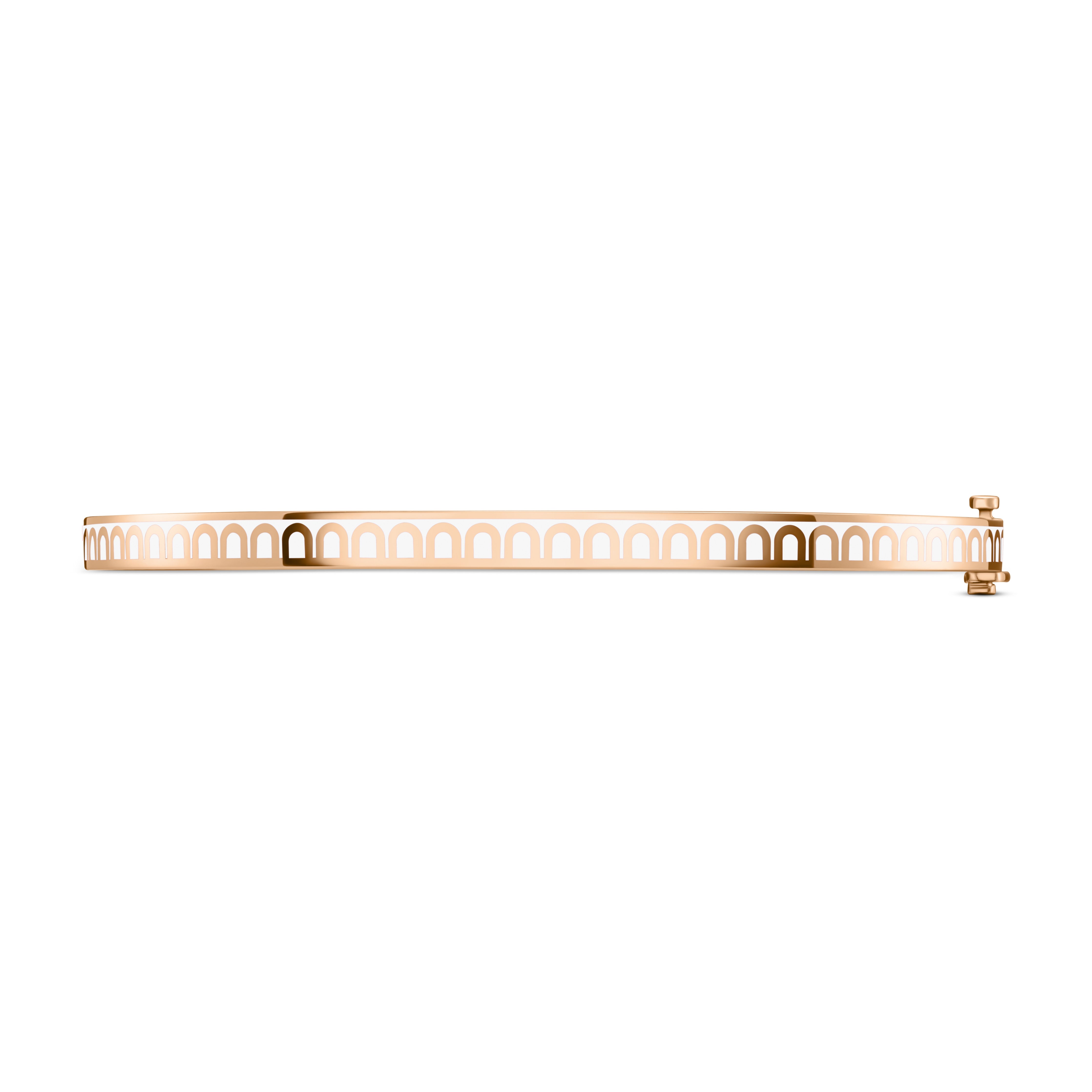L'Arc de DAVIDOR Bangle Mini, 18k Rose Gold with Lacquered Ceramic - DAVIDOR