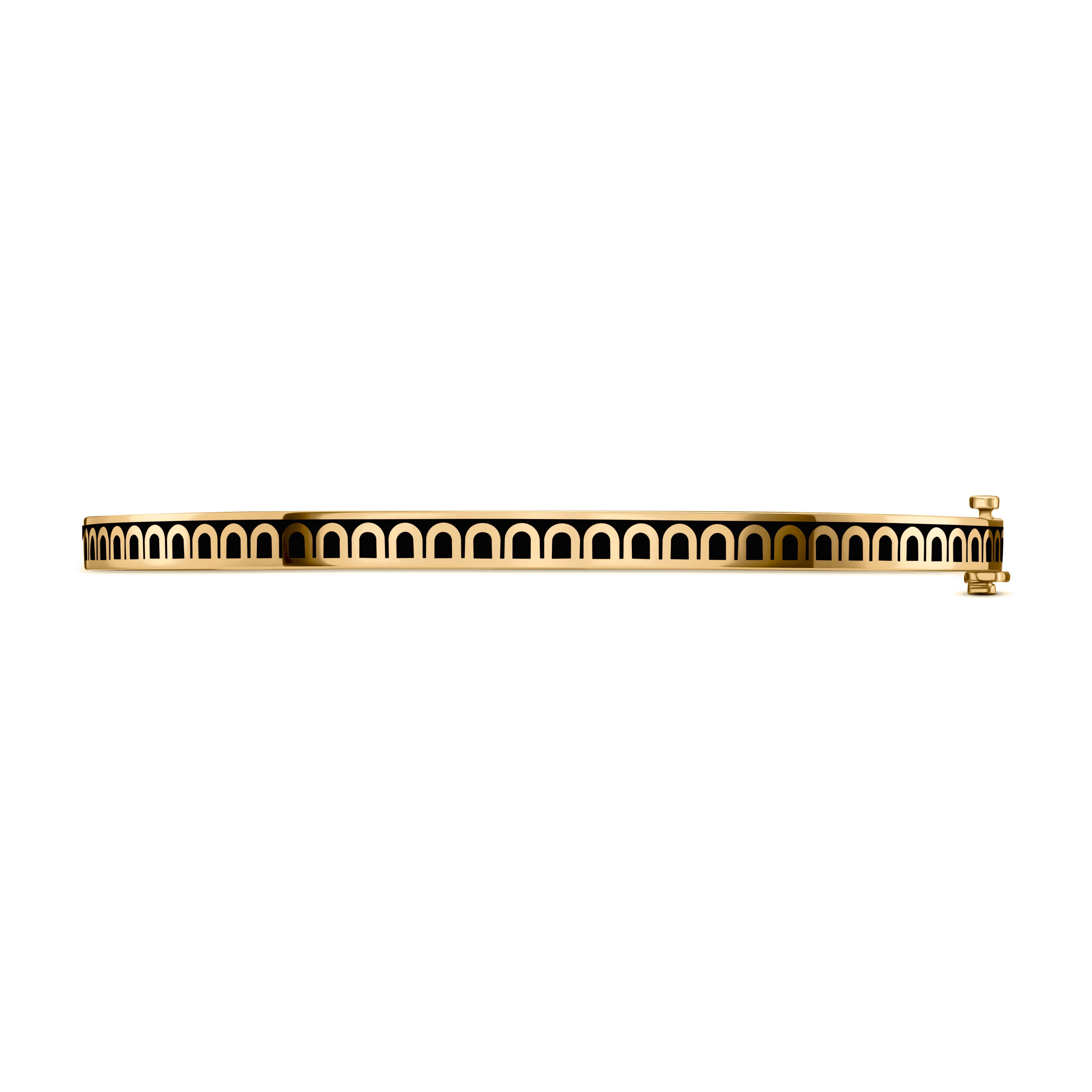 L'Arc de DAVIDOR Bangle Mini, 18k Yellow Gold with Lacquered Ceramic - DAVIDOR