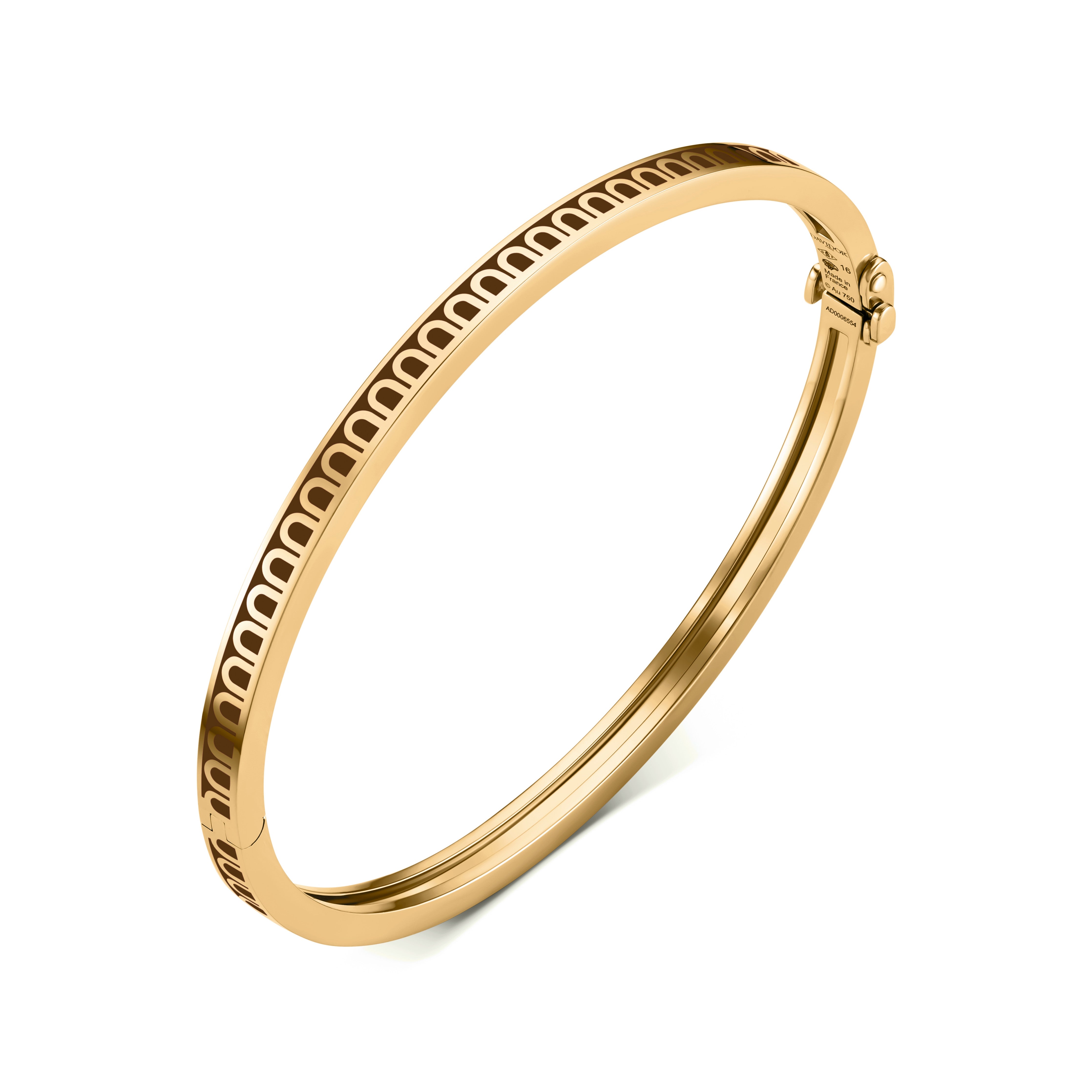 L'Arc de DAVIDOR Bangle Mini, 18k Yellow Gold with Lacquered Ceramic - DAVIDOR