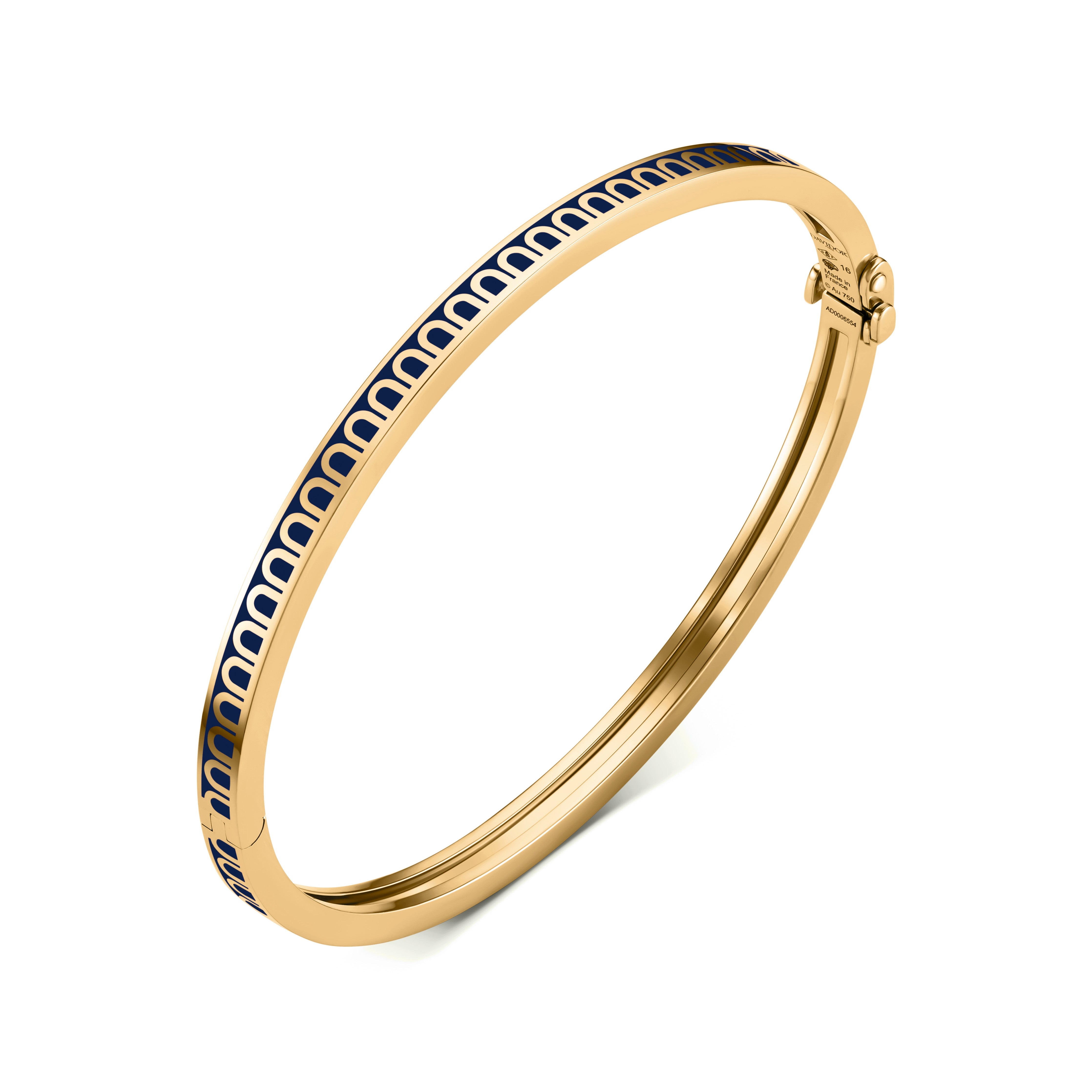 L'Arc de DAVIDOR Bangle Mini, 18k Yellow Gold with Lacquered Ceramic - DAVIDOR