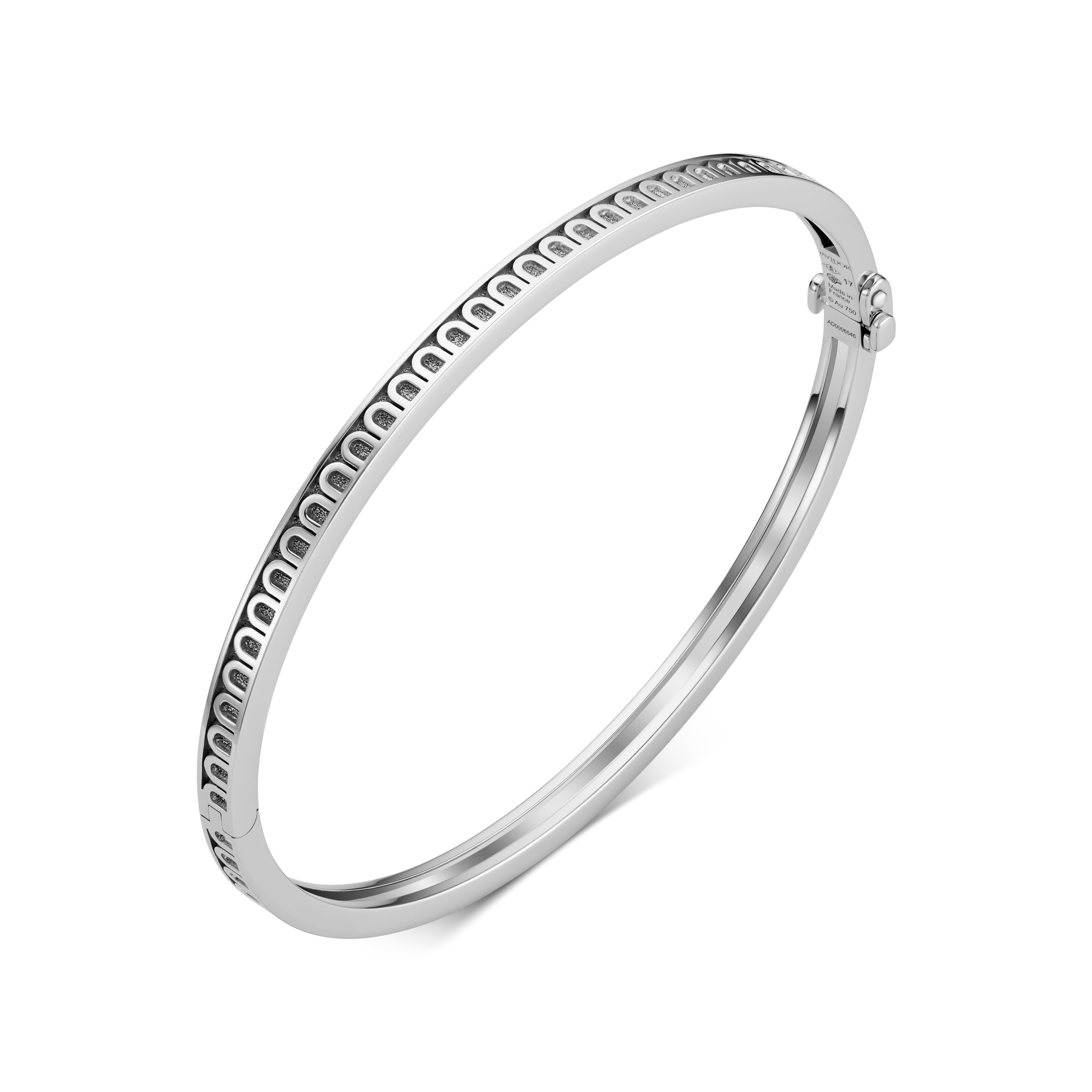 L'Arc de DAVIDOR Bangle Mini, 18k White Gold with Satin Finish - DAVIDOR