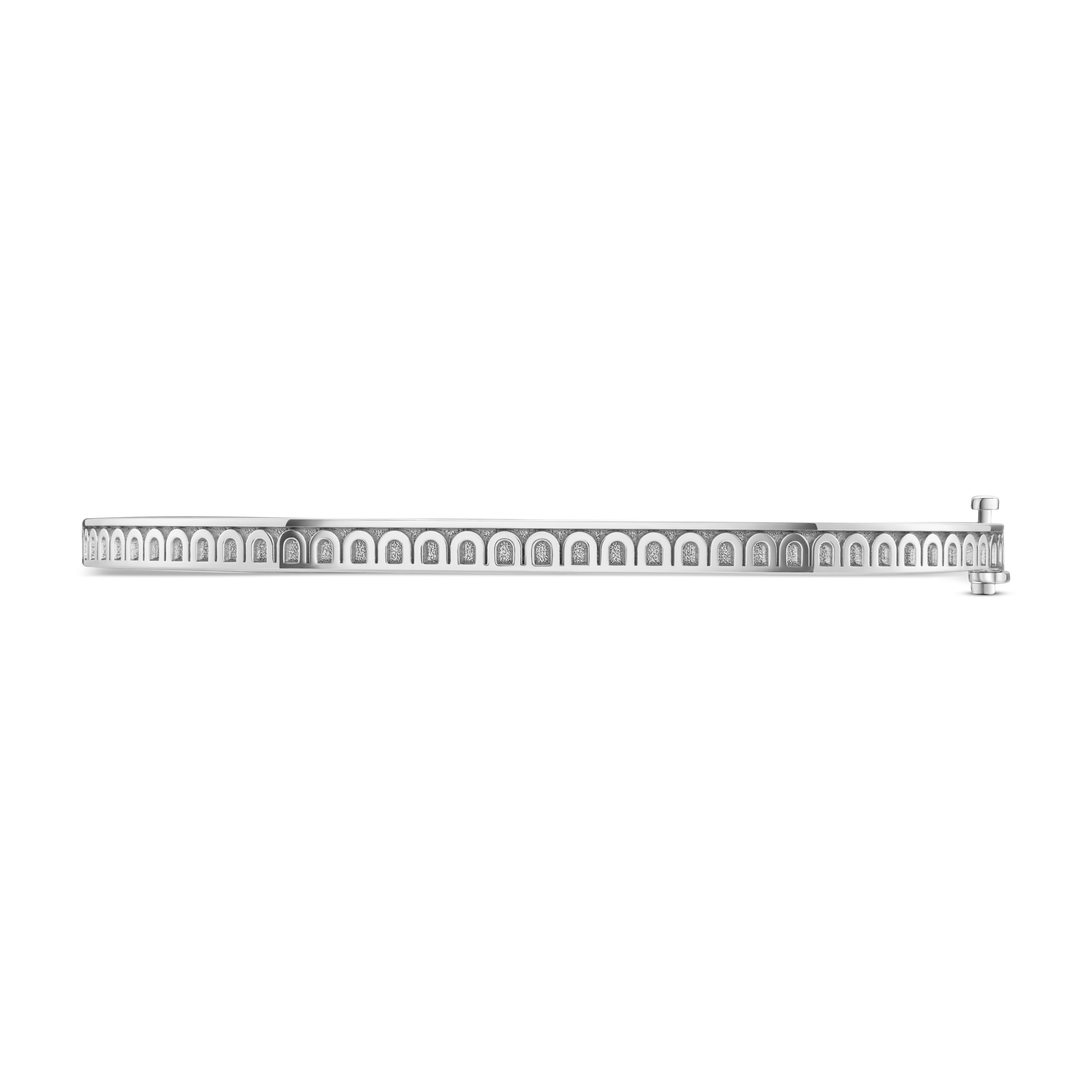 L'Arc de DAVIDOR Bangle Mini, 18k White Gold with Satin Finish - DAVIDOR