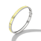 L'Arc de DAVIDOR Bangle PM, 18k White Gold with Lacquered Ceramic - DAVIDOR