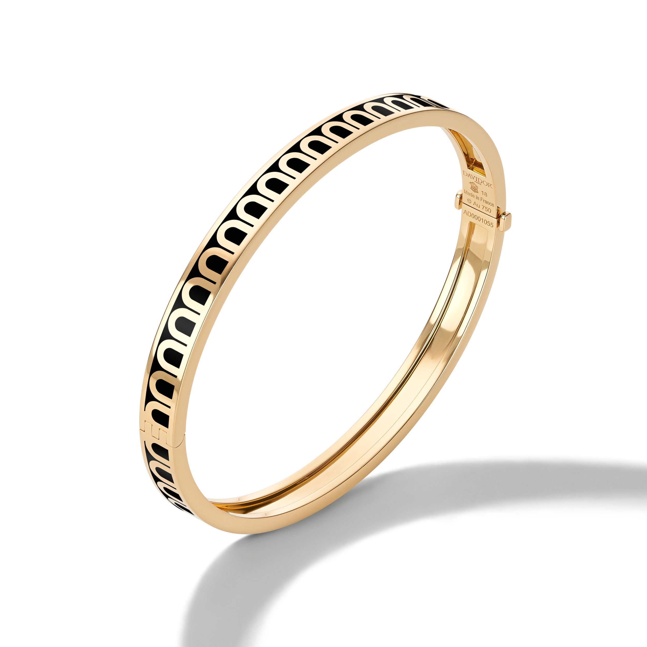 L'Arc de DAVIDOR Bangle PM, 18k Yellow Gold with Lacquered Ceramic - DAVIDOR