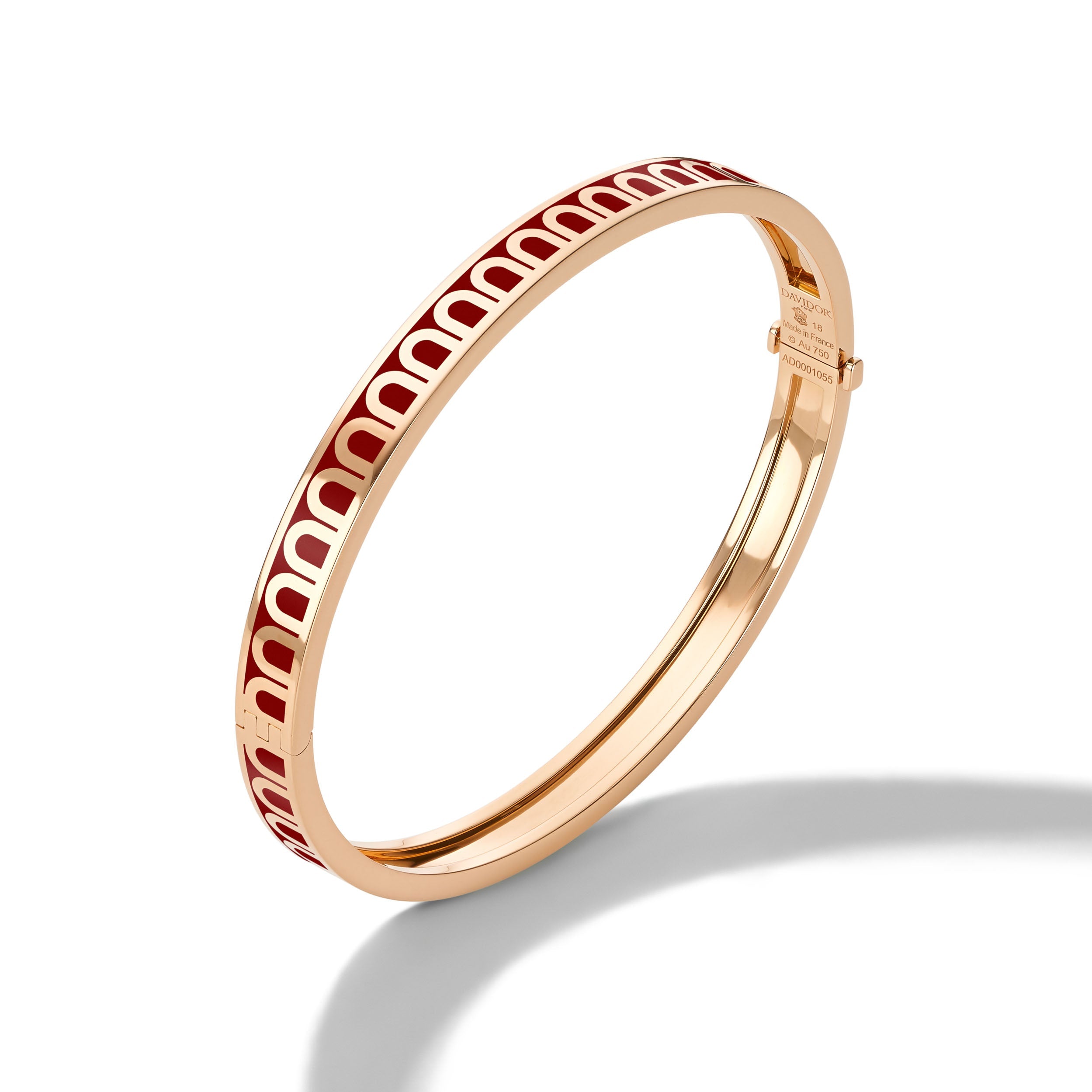 L'Arc de DAVIDOR Bangle PM, 18k Rose Gold with Lacquered Ceramic - DAVIDOR