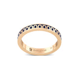 L'Arc de DAVIDOR Ring PM, 18k Rose Gold with Minuit à Paris Lacquered Ceramic - DAVIDOR