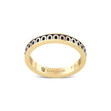 L'Arc de DAVIDOR Ring PM, 18k Yellow Gold with Minuit à Paris Lacquered Ceramic - DAVIDOR