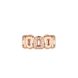 Pop Arc Inverse Ring MM, 18k Rose Gold with Demi Diamonds - DAVIDOR
