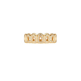 Pop Arc Uniforme Ring PM, 18k Yellow Gold with Complet Diamonds - DAVIDOR