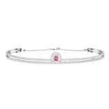 Couleur Sculptural Choker, 18k White Gold with DAVIDOR Arch Cut Pink Tourmaline and Brilliant Diamonds - DAVIDOR