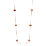 L'Arc de DAVIDOR Necklace with 10 Mini Beads, 18k Rose Gold with Lacquered Ceramic - DAVIDOR