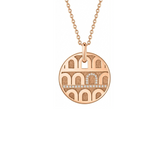 Sur-Mesure L'Arc de DAVIDOR Pendant PM, 18k Rose Gold with Satin Finish and Porta Diamonds - DAVIDOR