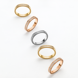 L'Arc Détail Ring PM, 18k Yellow Gold with Brilliant Diamonds - DAVIDOR