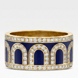 L'Arc de DAVIDOR Ring GM, 18k Yellow Gold with Minuit à Paris Lacquered Ceramic and Palais Diamonds - DAVIDOR