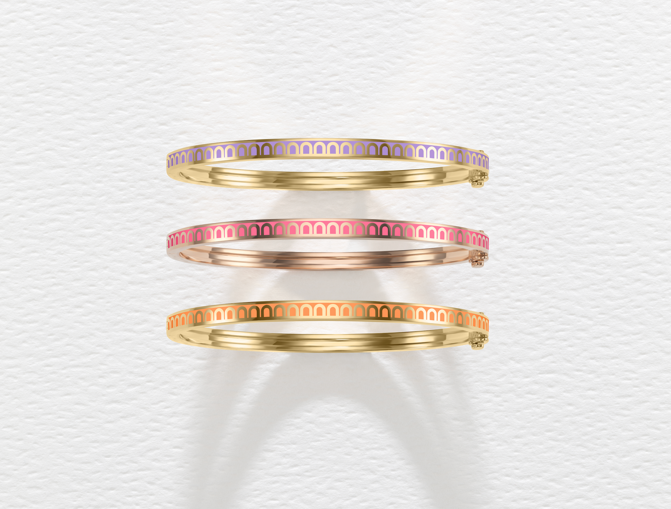 L'Arc de DAVIDOR Bangle Mini, 18k Rose Gold with Lacquered Ceramic - DAVIDOR