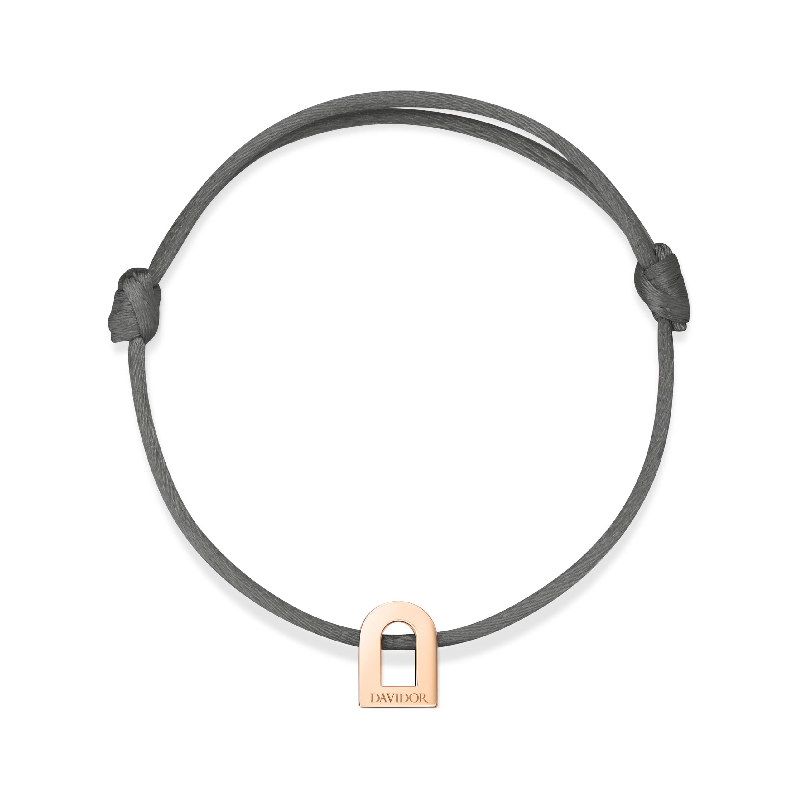 L'Arc Voyage Charm PM 18k Rose Gold on Silk Cord - DAVIDOR