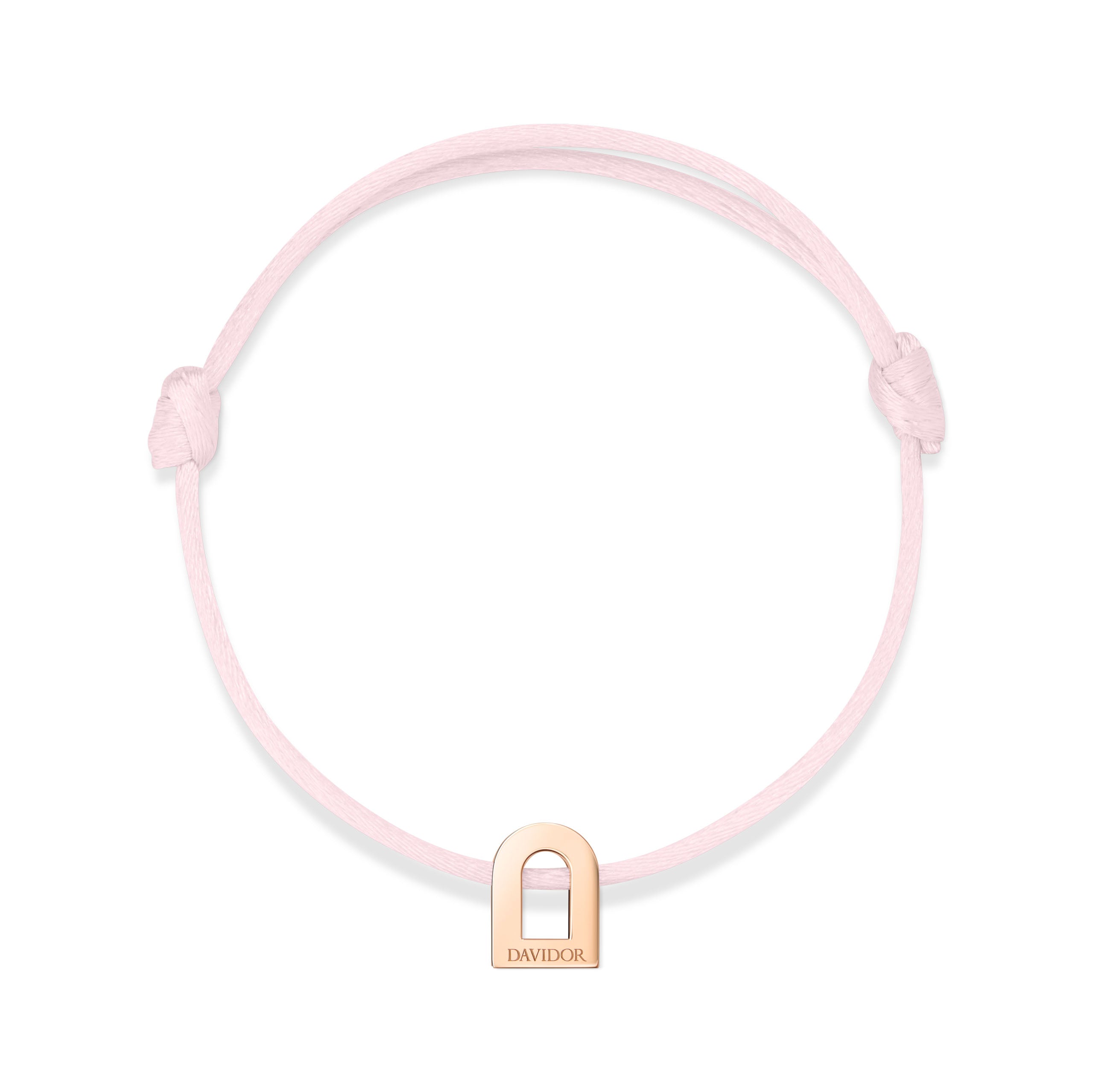 L'Arc Voyage Charm PM 18k Rose Gold on Silk Cord - DAVIDOR