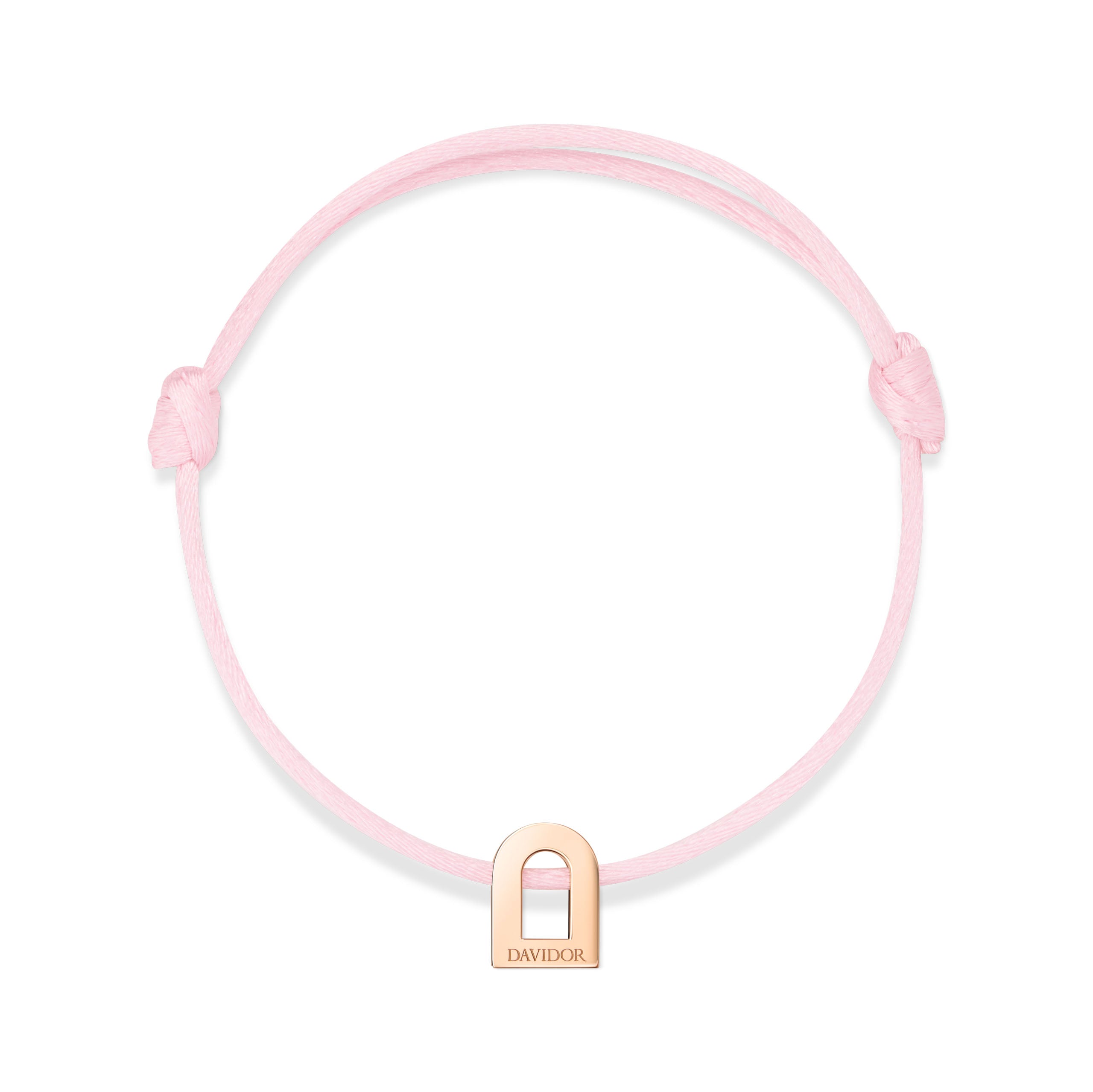 L'Arc Voyage Charm PM 18k Rose Gold on Silk Cord - DAVIDOR