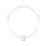 L'Arc Voyage Charm PM 18k White Gold Silk Cord Bracelet - DAVIDOR