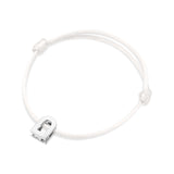 L'Arc Voyage Charm PM 18k White Gold Silk Cord Bracelet - DAVIDOR