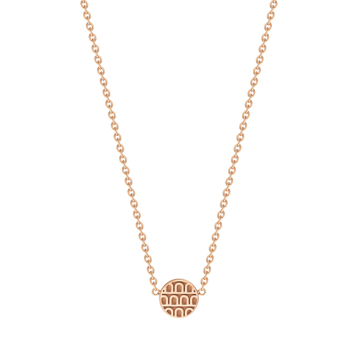 L'Arc de DAVIDOR Mini Element, 18k Rose Gold with Satin Finish on Chain Necklace - DAVIDOR