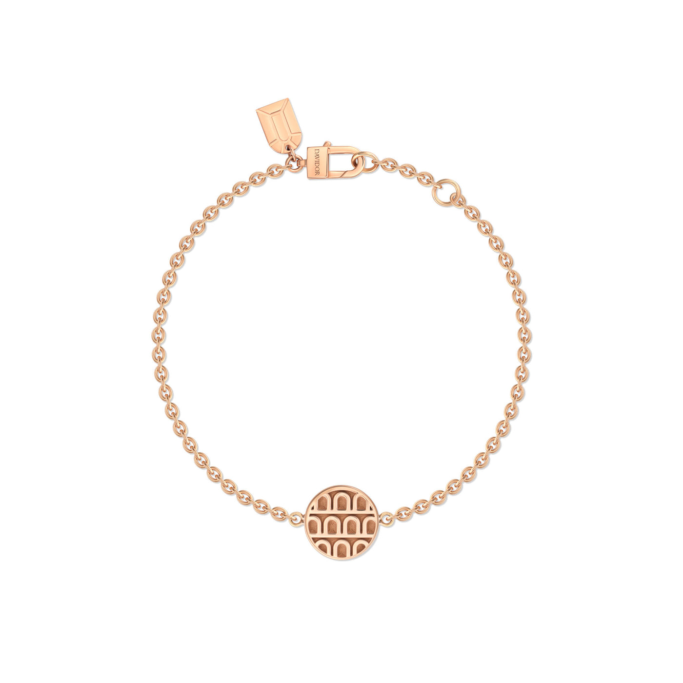 L'Arc de DAVIDOR Mini Element, 18k Rose Gold with Satin Finish on Chain Bracelet - DAVIDOR