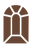 L’Arc de DAVIDOR Ring MM, 18k Yellow Gold with Cognac Lacquered Ceramic and Porta Simple Diamonds