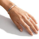 L'Arc de DAVIDOR Ring GM, 18k Rose Gold with Neige Lacquered Ceramic and Arcade Diamonds - DAVIDOR