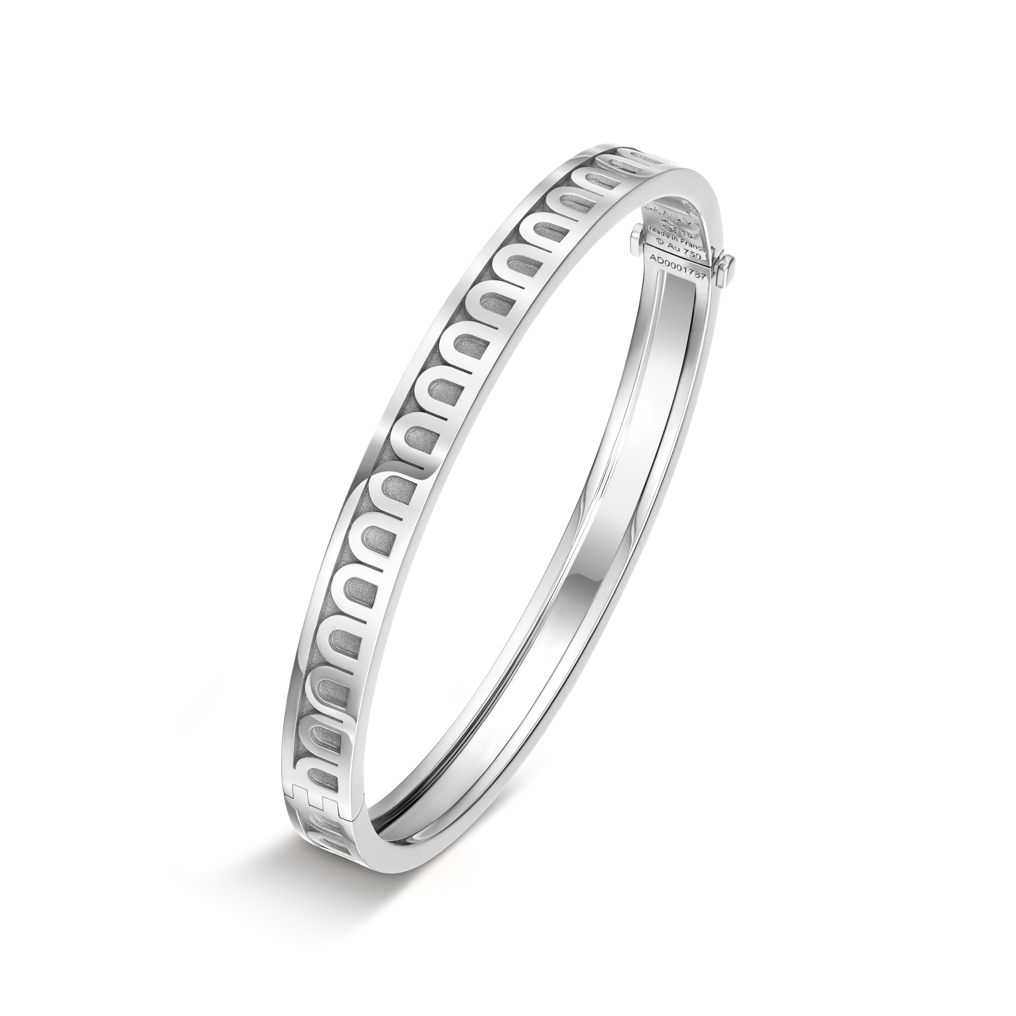 L'Arc de DAVIDOR Bangle PM, 18k White Gold with Satin Finish - DAVIDOR