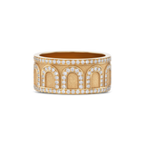 L'Arc de DAVIDOR Ring GM, 18k Yellow Gold with Satin Finish and Palais Diamonds - DAVIDOR