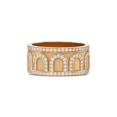 L'Arc de DAVIDOR Ring GM Palais Diamonds, 18k Yellow Gold  with Satin Finish - DAVIDOR