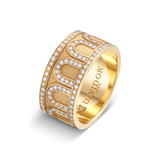 L'Arc de DAVIDOR Ring GM, 18k Yellow Gold with Satin Finish and Palais Diamonds - DAVIDOR