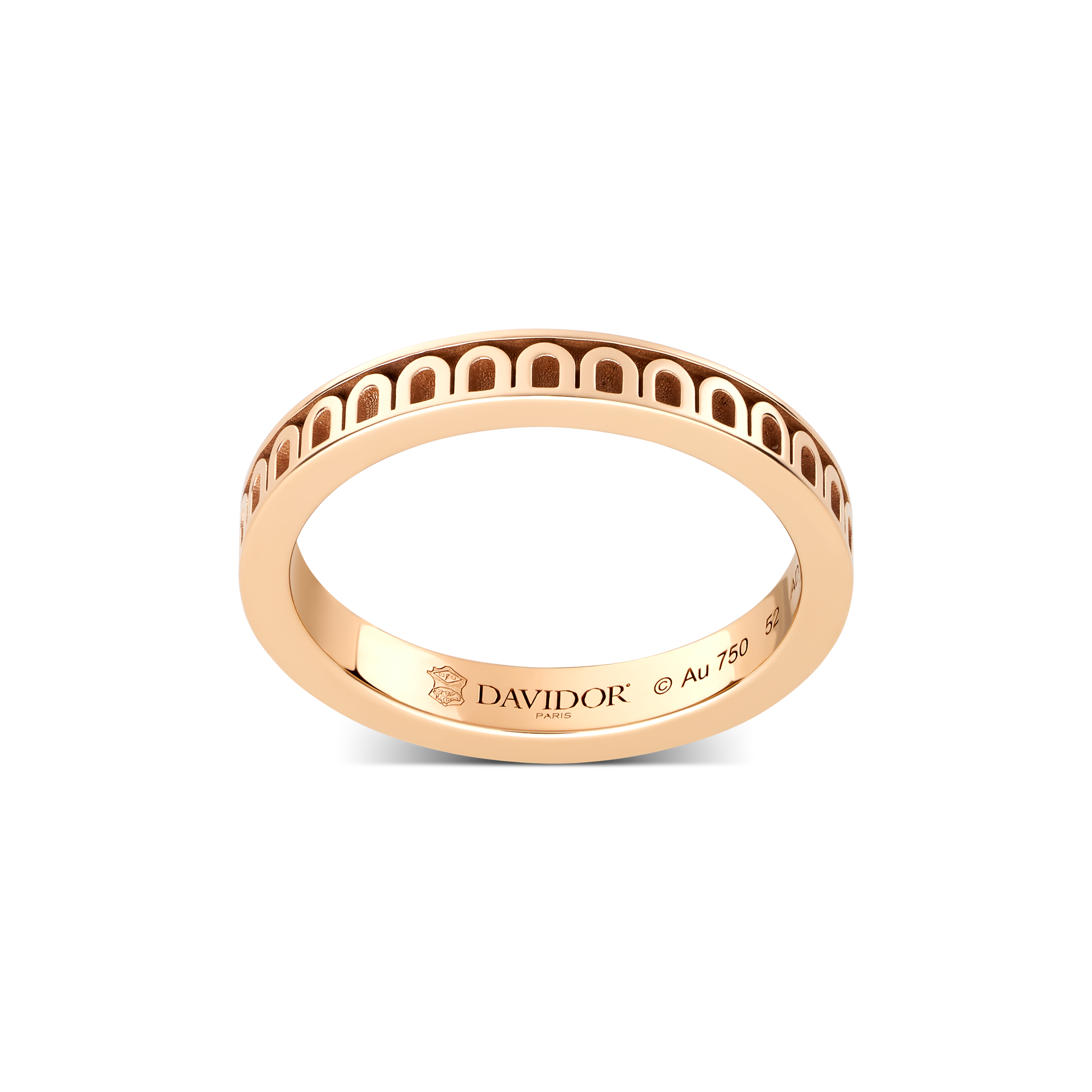 L'Arc de DAVIDOR Ring PM, 18k Rose Gold with Satin Finish - DAVIDOR