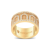 L'Arc de DAVIDOR Ring GM, 18k Yellow Gold with Satin Finish and Palais Diamonds - DAVIDOR